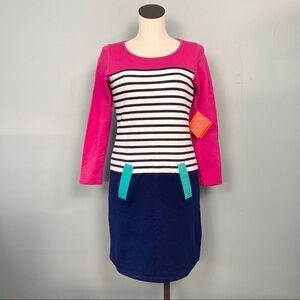 𝅺tracy Negoshian Bella Navy Stripe Pocket Dress